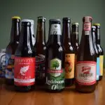 Selection of bottled non-alcoholic beers