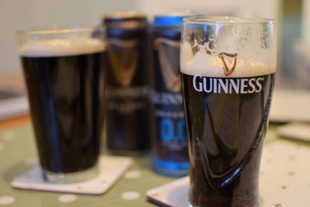 Cans of Guinness 0.0 and Guinness Draught