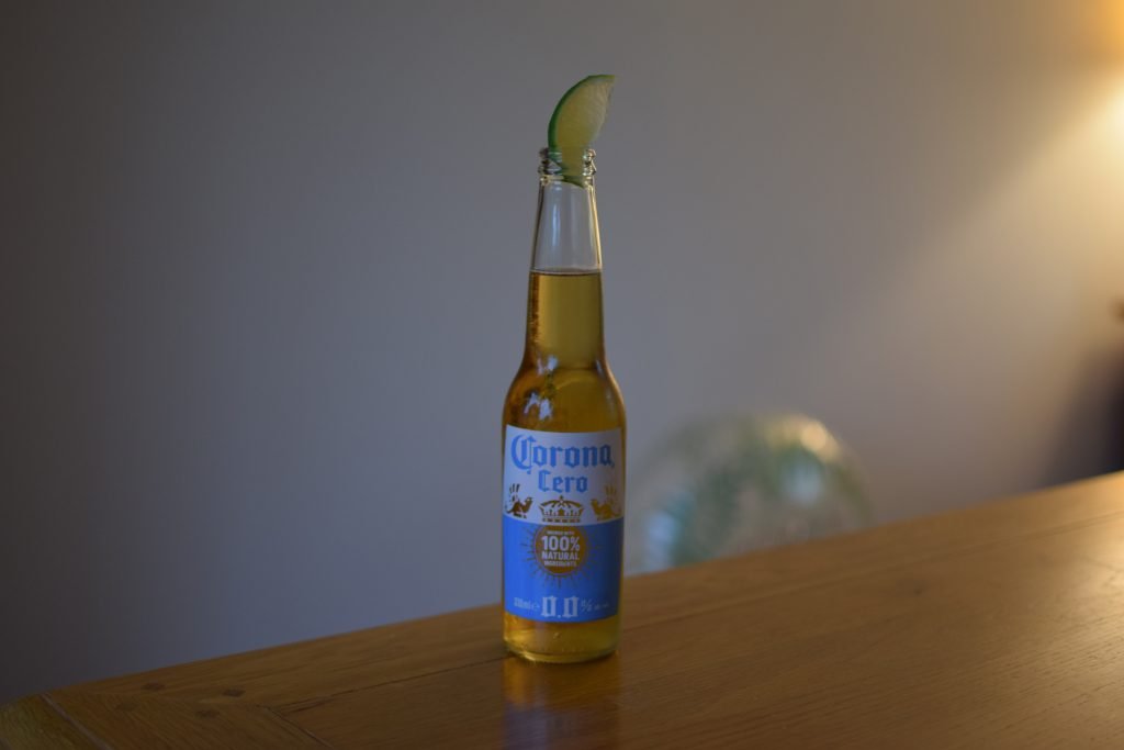 Corona Cero bottle with lime